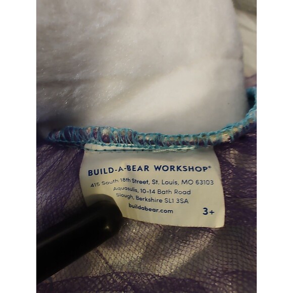 Build A Bear White Unicorn With Dress Friends Enchanted Plush BAB Rainbow Hair - Picture 6 of 16